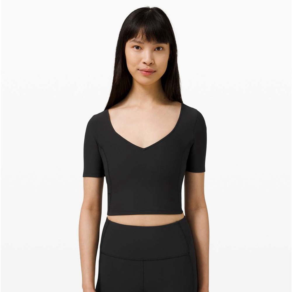 Lululemon Ribbed Contoured V-Neck Yoga Short Sleeve